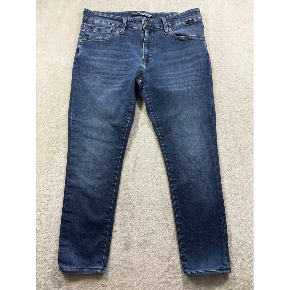 Mavi Mens Jake Slim Leg Athletic Denim Blue Jeans 34 Meas: 34x26.5